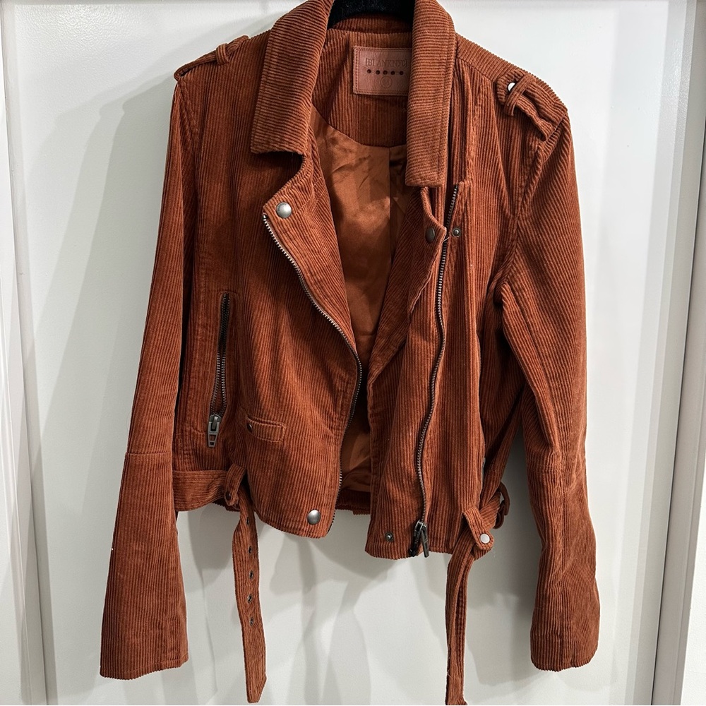 Blank NYC corduroy moto biker jacket